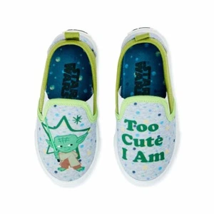 Star Wars Toddler Boys’ Yoda Slip-On Sneakers Size 7 - Picture 1 of 10