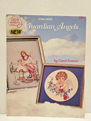 American School of Needlework GUARDIAN ANGELS Cross Stitch Book by Carol Emmer - Image 1 of 4