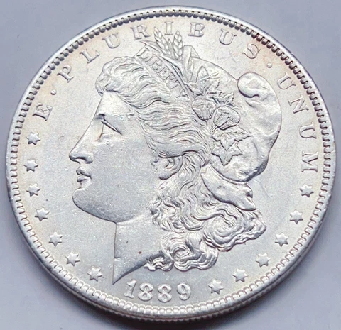 1889-O Choice AU+ Morgan Silver Dollar RD 528 Cover