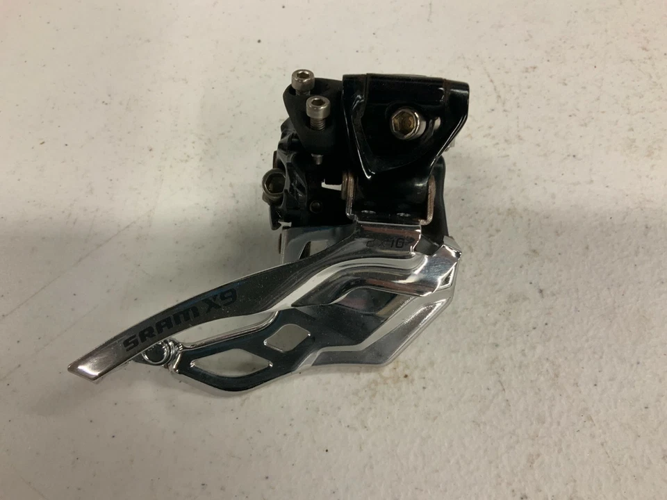New old stock, SRAM X9 2x10 high clamp, dual pull, front derailleur - Image 1 of 4