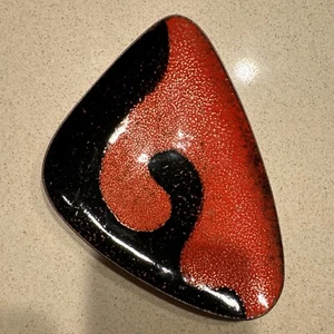 VINTAGE Mid Century German ENAMEL ON COPPER 6” PLAQUE/DISH - Picture 1 of 4