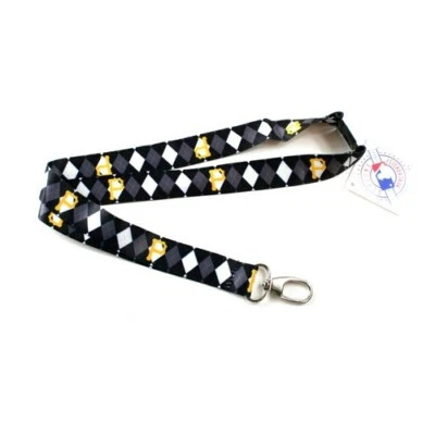 MLB NEW PITTSBURGH PIRATES Argyle Pattern Style Lanyard Licensed New - Image 1 of 2