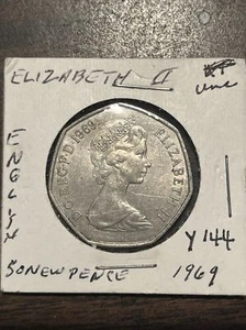 50 neue Pence Münze Elizabeth II 1969 - Bild 1 von 3