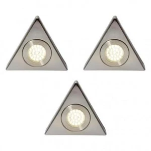 Litecraft Scott Under Cabinet Light Warm White LED Fitting in Nickel - 3 Pack - Picture 1 of 4