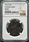 1915 S Panama-Pacific Commemorative 90% Silver Half Dollar NGC AU 55, Toned!!!
