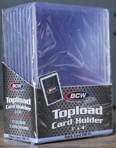 (10) Thick Card 3x4" Toploader Card Holders (138 Pt. Thickness) BCW NEW - Picture 1 of 4