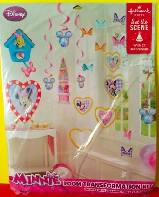 Disney Minnie Mouse Room Transformation Kit Hallmark Party Decorations Sealed - Image 1 of 4