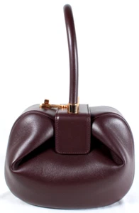 Bolso GABRIELA HEARST $3,300 Burdeos Cuero Napa Plegado Mediano NINA Asa Superior - Imagen 1 de 10