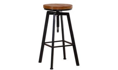NNEDPE 1 X Vintage Retro Industrial Swivel Bar Stool - Image 1 of 4