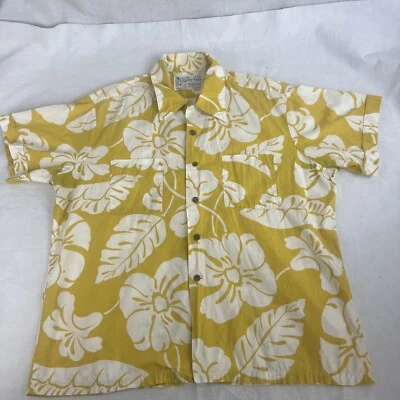 Camisa Hawaiana Waiki Wear By Duke Of Hollywood Años 50 Amarilla Floral XL Lazo Foto 1 de 4