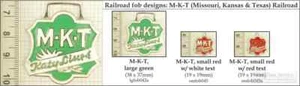 MKT & Katy railroad decorative fobs, various designs & keychain options - Picture 1 of 7