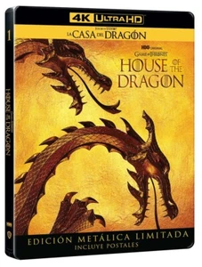 LA CASA DEL DRAGON 4K ULTRA HD EDICION STEELBOOK ESPAÑOL NUEVO PRECINTADO - Imagen 1 de 5