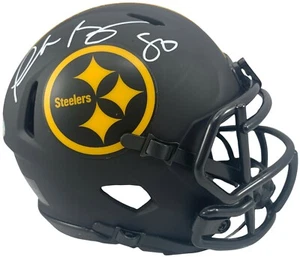 Plaxico Burress autographed inscribe Eclipse Mini Helmet Pittsburgh Steelers PSA - Picture 1 of 4