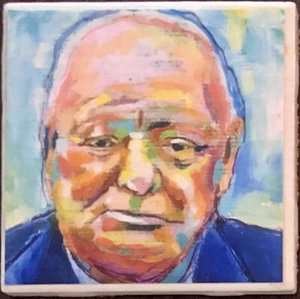 Winston Churchill Keramik Untersetzer Kunst Fliese Original Künstlerdruck schnell Versand - Bild 1 von 4