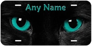 Matrícula de coche novedad personalizada con ojos de gato cualquier nombre texto - Imagen 1 de 24