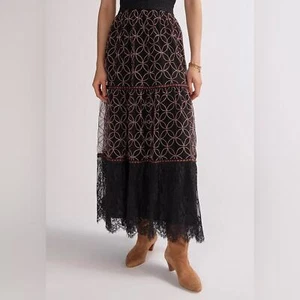 NUEVO CON ETIQUETAS Anthropologie Maxi Falda de Tul de Encaje Capricho Hada Talla Mediana - Imagen 1 de 12