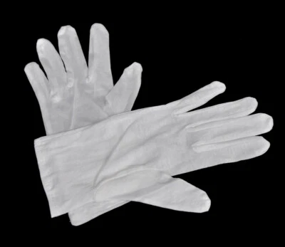 5 Paires De Gants De Laboratoire Blancs - Taille M - En Coton - NEUF - Photo 1/2