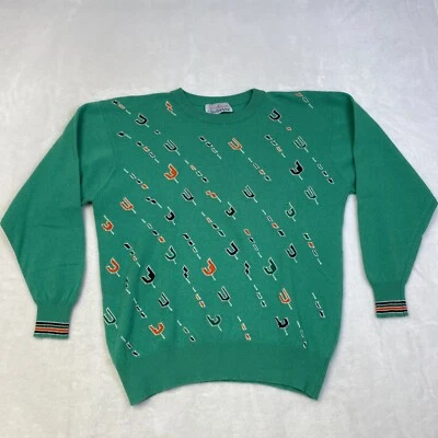 Suéter The Scotch House Ballantyne Cachemir Verde Tejido Geométrico De Colección Foto 1 de 4