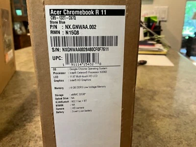 Acer Chromebook R 11 11.6" 1.6GHz, new in factory sealed box - Image 1 of 3