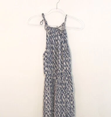 CHARMING CHARLIE Vestido Maxi Tirantes Asimétrico Azul y Blanco Talla Mediana Foto 1 de 4