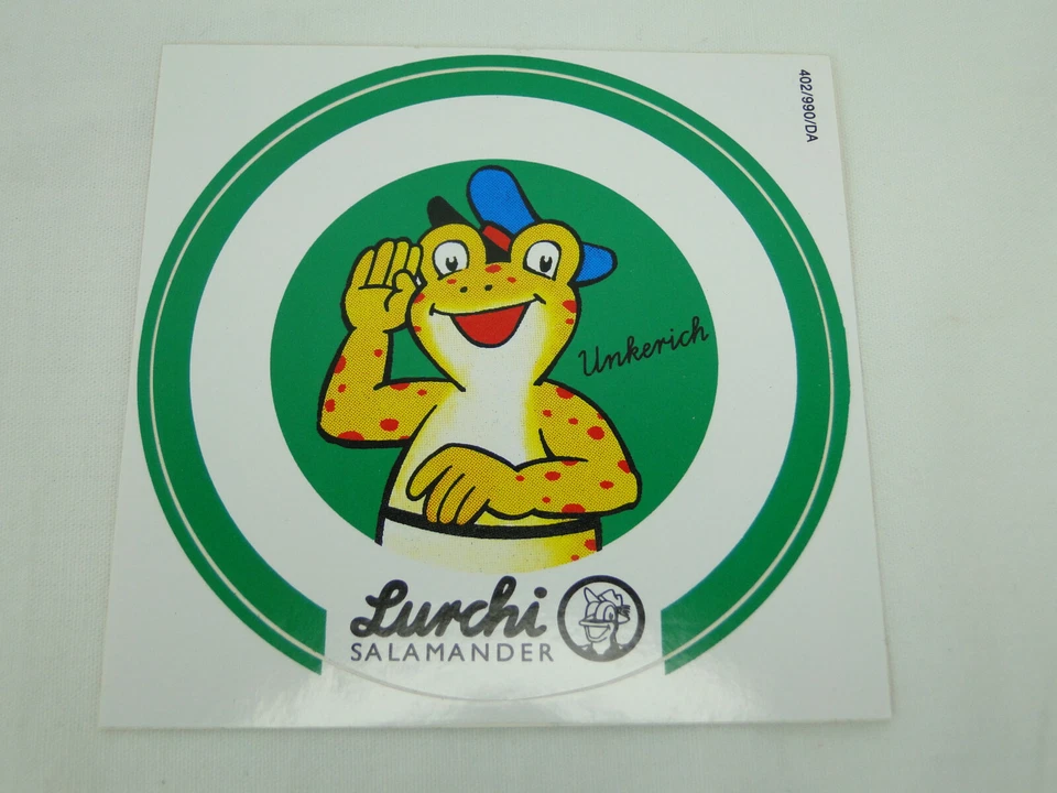 1 x Aufkleber Sticker Salamander Lurchi - Unkerich 10 x 10 cm