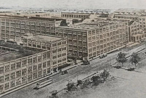 c 1910 B.F. Goodrich Rubber Works Factory Akron Ohio Birds Eye View Postcard - Picture 1 of 4