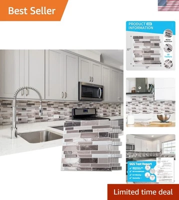 Azulejos de vinilo ecológicos para pelar y pegar de 10 hojas para el hogar - mármol moderno 12x12 Foto 1 de 4