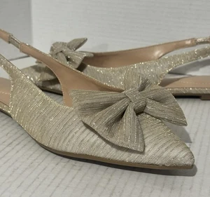 Bandolino Simona lazo metálico dorado brillante honda para mujer talla 10 NUEVO - Imagen 1 de 7