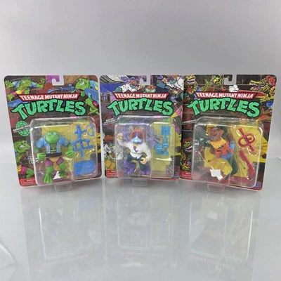 Teenage Mutant Ninja Turtles Retro Genghis Frog Baxter Leatherhead Figure LOT - Image 1 of 4