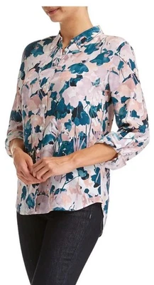 SPORTSCRAFT Floral Print Silk Blouse Sz 18 - image 1 of 4