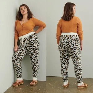 Saturday Sunday Anthropologie+ Ginny Leopard Joggers 2X - Picture 1 of 6