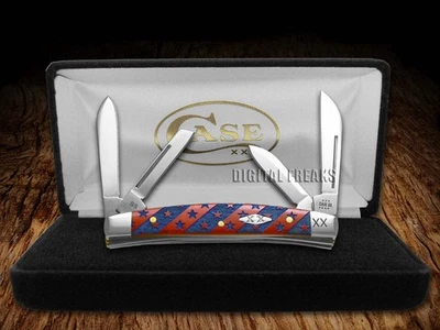 Case xx Knives Small Congress Stars Stripe Red Bone 1/500 Pocket Knife Stainless - Image 1 of 4