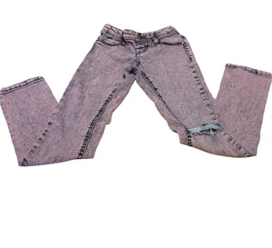 Girls Sz 8 Purple Distressed Jeans - Picture 1 of 2