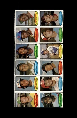 Juego de panel completo de estampillas Topps 1974-Break Carlton Fisk/Lou Pinella *GMCARDS* Foto 1 de 2