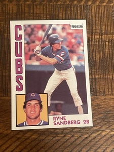 1984 NESTLE #596 RYNE SANDBERG 2ND YEAR MVP CHICAGO CUBS HOF - Bild 1 von 2