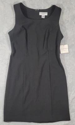 Vestido elástico Sag Harbor Petite para mujer talla 10P negro sin mangas nuevo con etiquetas Foto 1 de 4