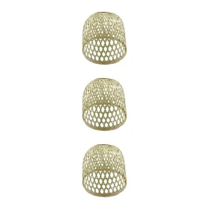 1/2/3 Bamboo Wicker Rattan Shade Pendant Light Fixtures Hanging Ceiling Lamp - Picture 1 of 16