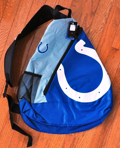 Indianapolis Colts BackPack / Back Pack Book Bag NEW - TEAM COLORS - SLING Cover