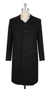 $7800 Brioni Dark Brown Wool Blend Solid Coat - (BR100920242) - Picture 1 of 4