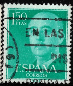 Spain - 1956 - 1.5Pta - General Franco - New values - #18202 - Picture 1 of 1