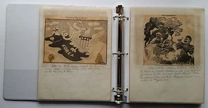 Cuaderno de recortes de dibujos animados de guerra y política de la década de 1950 más de 50 páginas uno de uno - Imagen 1 de 12