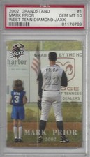 2002 Grandstand West Tenn Diamond Jaxx - Mark Prior RC #1 GEM MINT PSA 10