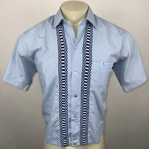 Vintage 50s 60s Shirt Chris Craft Gaucho Atomic Knit Rockabilly MCM Mens Large - Picture 1 of 18