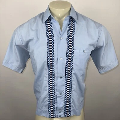Vintage 50s 60s Shirt Chris Craft Gaucho Atomic Knit Rockabilly MCM Mens Large - Image 1 of 4