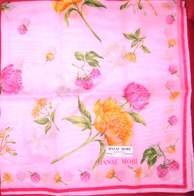HANAE MORI *Роза шарф носовой платок 48 см /HAGANEZ - Изображение 1 из 4