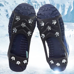 Winter Ice Snow Anti Slip Spikes Grippers Crampon Cleats For Shoes Boots Chains - Picture 1 of 10