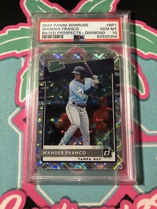 2020 Donruss Rated Prospects Diamond Wander Franco RC PSA 10 ROOKIE LOW POP RAYS