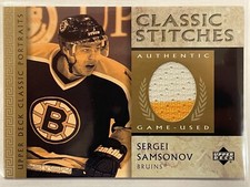 2002-03 Upper Deck Classic Portraits Sergei Samsonov Classic Stitches Hockey