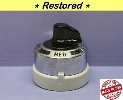 Interruptor giratorio de electrodoméstico de estufa calentador de cocina vintage - ALTO, MEDIO, BAJO - 30A - H&H Foto 1 de 4