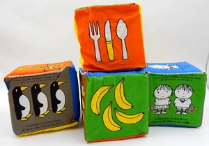 VINTAGE (NEW) DEAN'S CLOTH BLOCKS WITH SOUND, DICK BRUNA, SOFT TOY PLAY BLOCKS - Picture 1 of 8